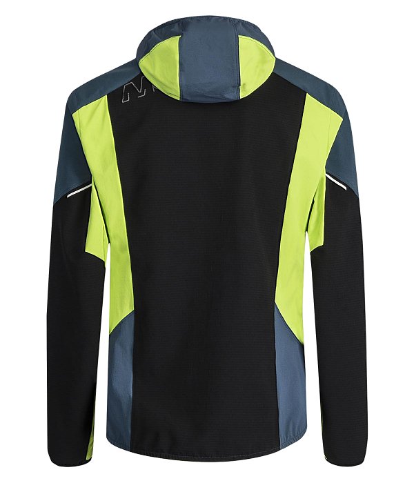 Montura pánská bunda Premium Wind Hoody, černá/zelená/tm. modrá, M